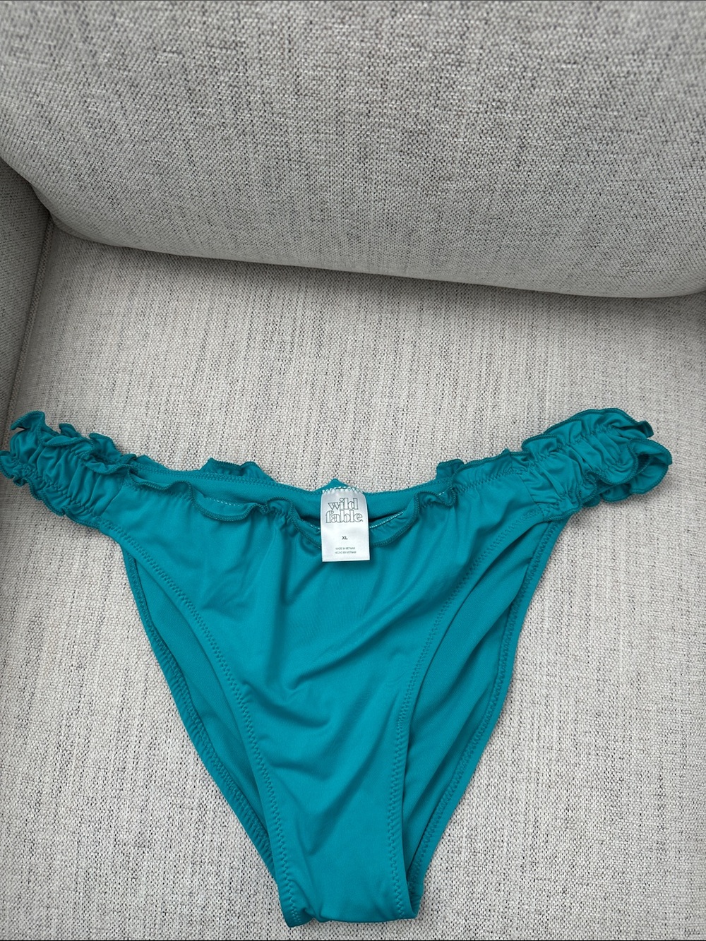 Wild Fable Teal Ruffle Trim Bikini Bottom